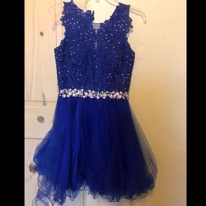 Blue mini dress